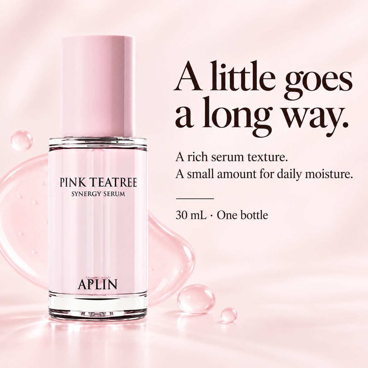 APLIN rich serum texture, using a small amount for daily moisture, 30 mL in one bottle.
