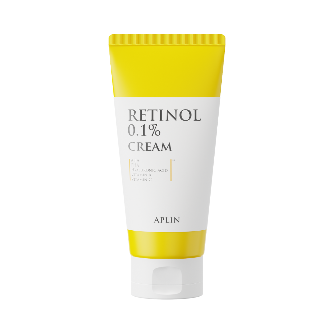APLIN Retinol 0.1% Cream in its original yellow tube with white cap