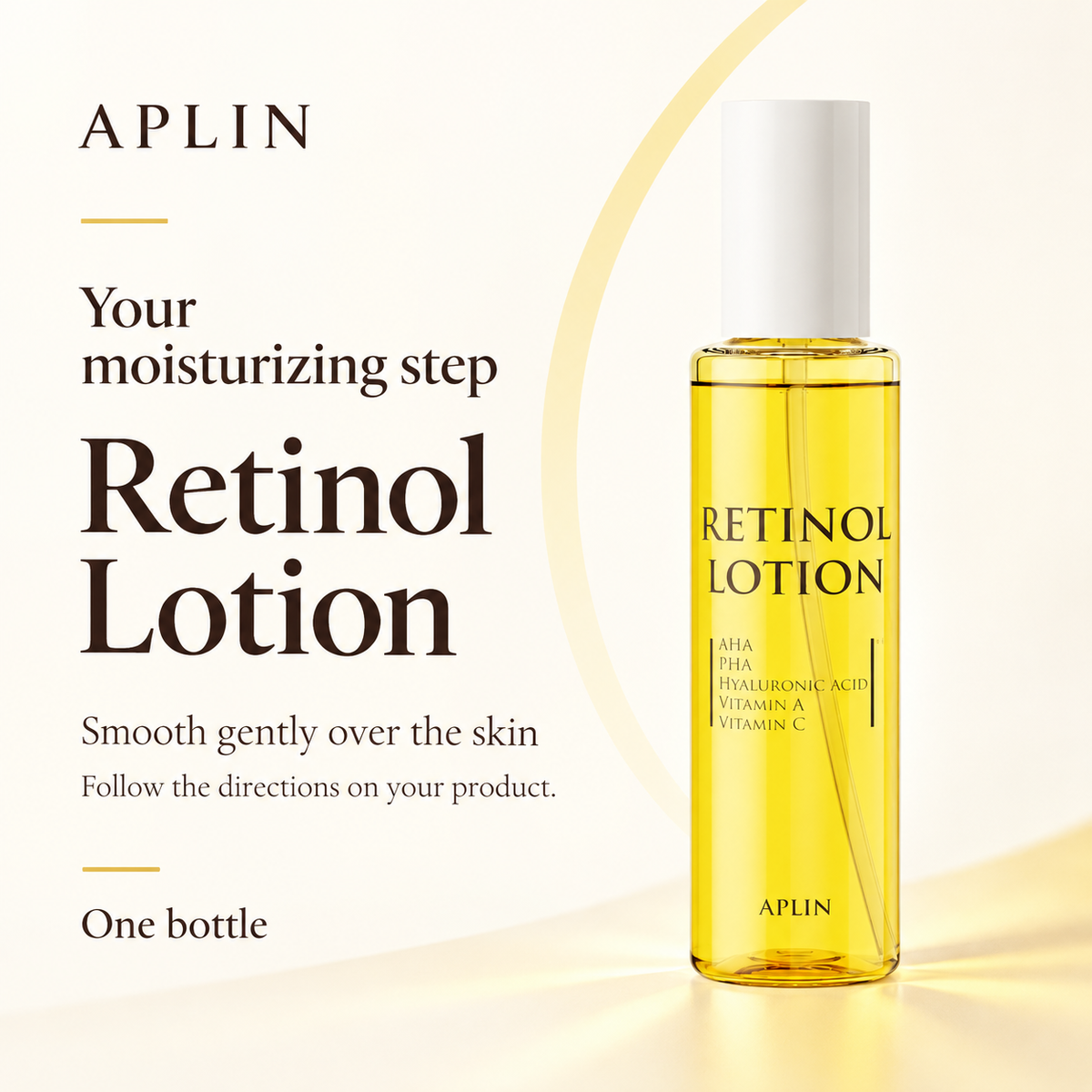 APLIN Retinol Lotion as a moisturizing step; smooth gently over skin and follow product directions.